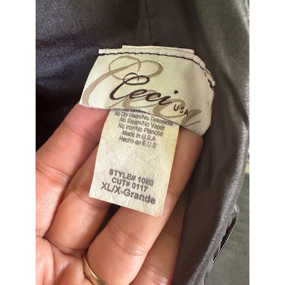 Ceci USA NWT Beaded Taffeta One Side Ruched Backless Evening Gown Dress XL - Picture 4 of 7